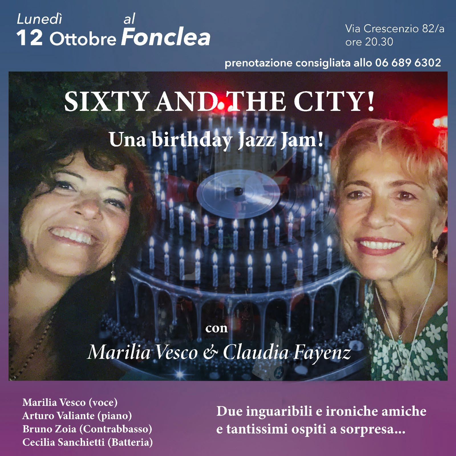 Sixty and the City in Jazz — MON 12 OCT