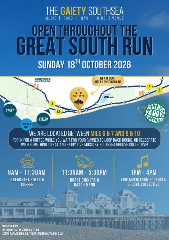 The Gaiety - Great South Run — SUN 18 OCT