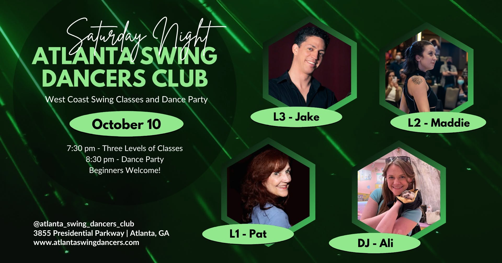 ASDC West Coast Swing | Classes and Dance Party | Saturday October 10 β SAT 10 β SUN 11 OCT