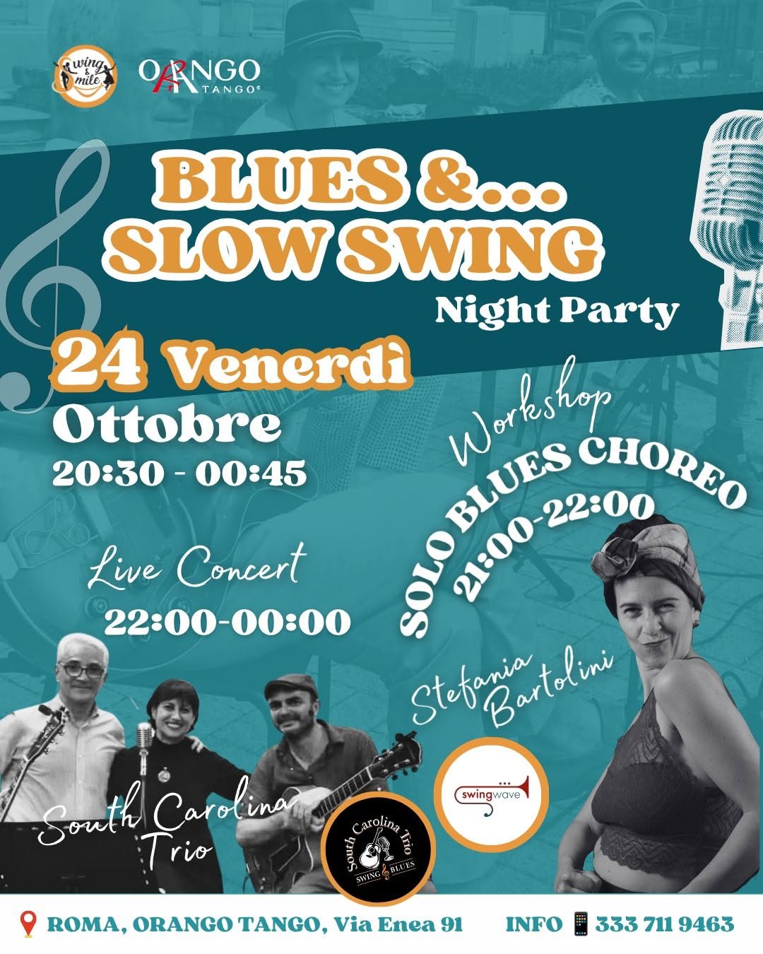 🔵🎶 BLUES &... SLOW SWING - NIGHT PARTY 🎶🔵 — SAT 24 OCT