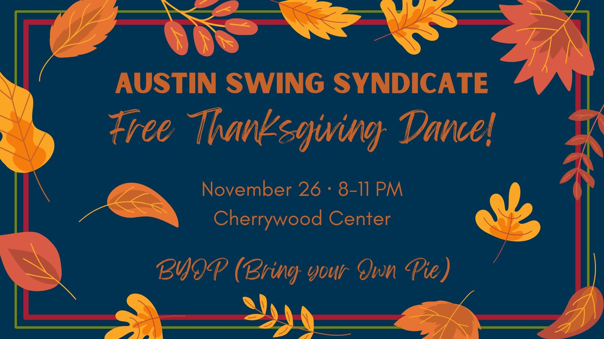Free Thanksgiving Swing Dance — FRI 27 NOV