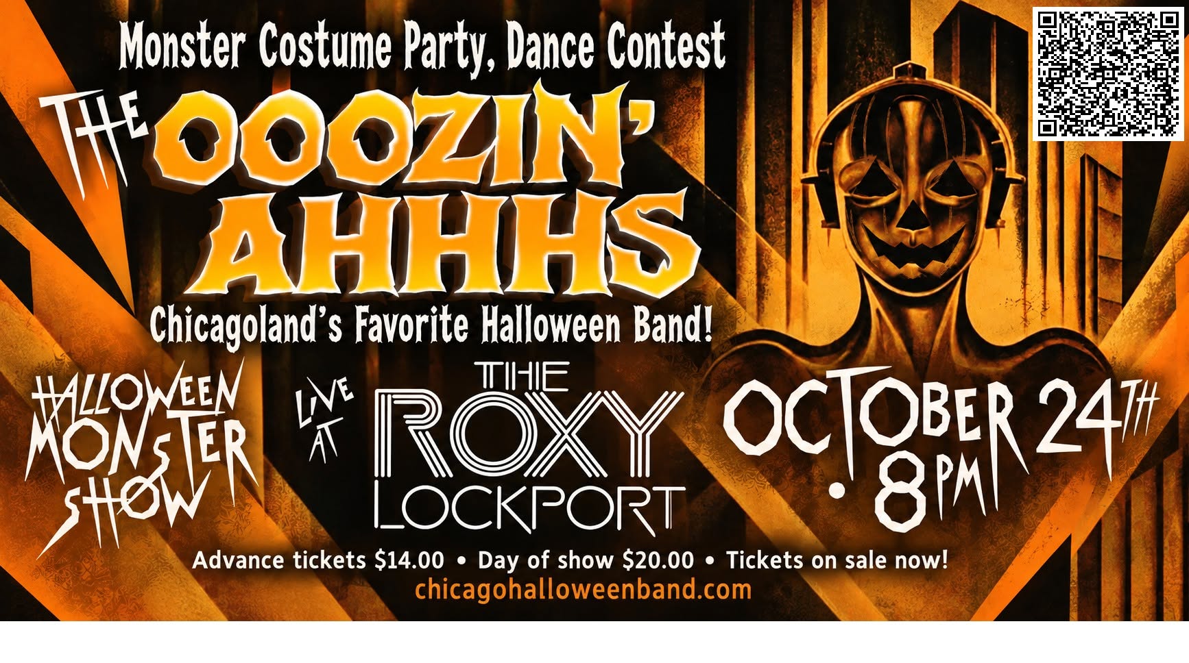 The Ooozin' Ahhhs Live at ROXY Lockport - Monster Dance Party — SUN 25 OCT