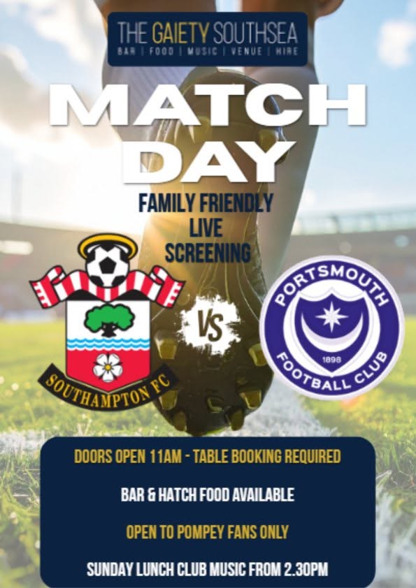 South Cost Derby Live Screening — SUN 11 OCT