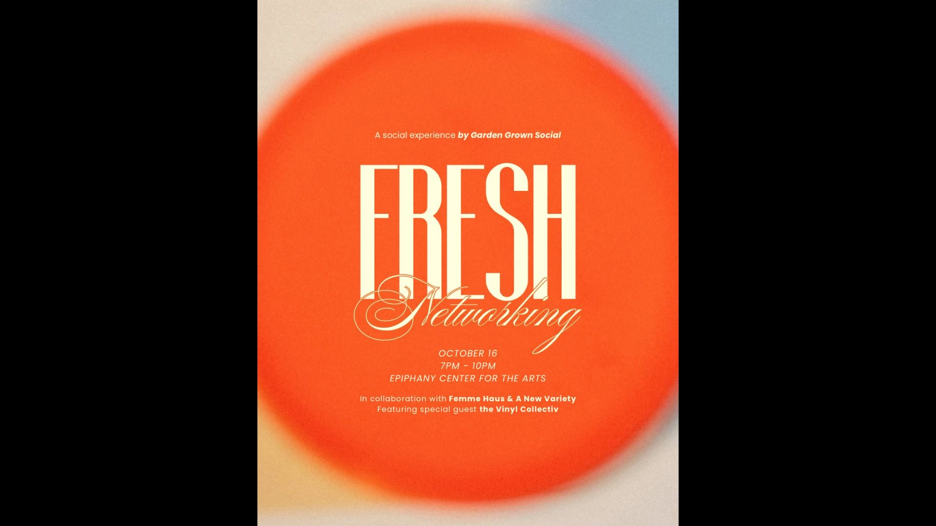 FRESH Networking — SAT 17 OCT