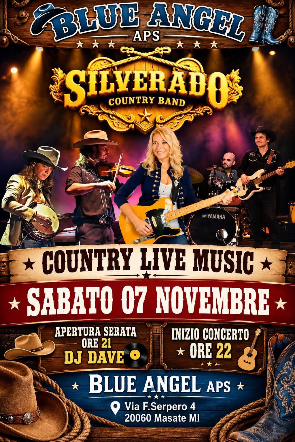 SILVERADO COUNTRY BAND AL BLUE ANGEL โ SAT 7 NOV