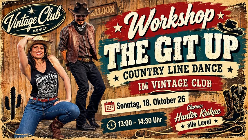 🤠 THE GIT UP – COUNTRY LINE DANCE MIT HUNTER 🤠 — SUN 18 OCT