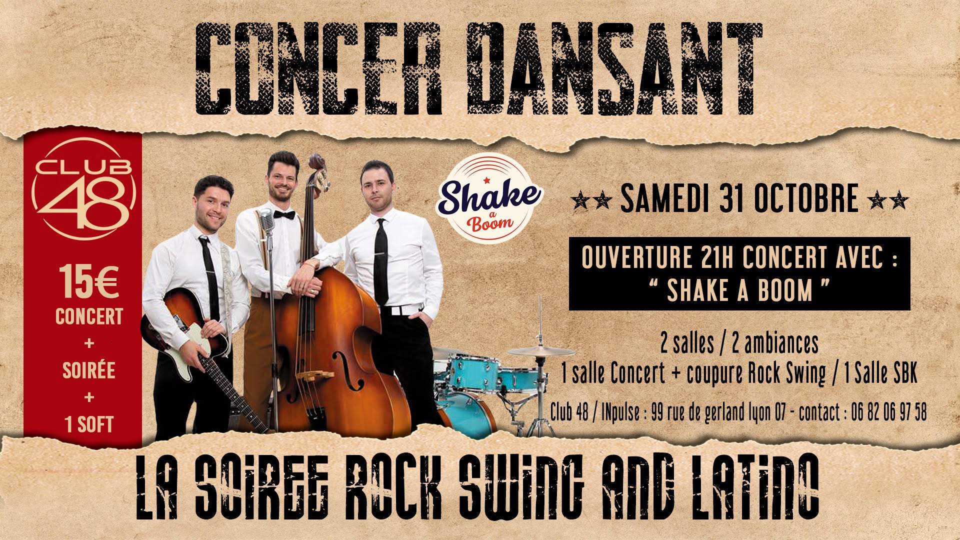 CONCERT DANSANT — SAT 31 OCT – SUN 1 NOV