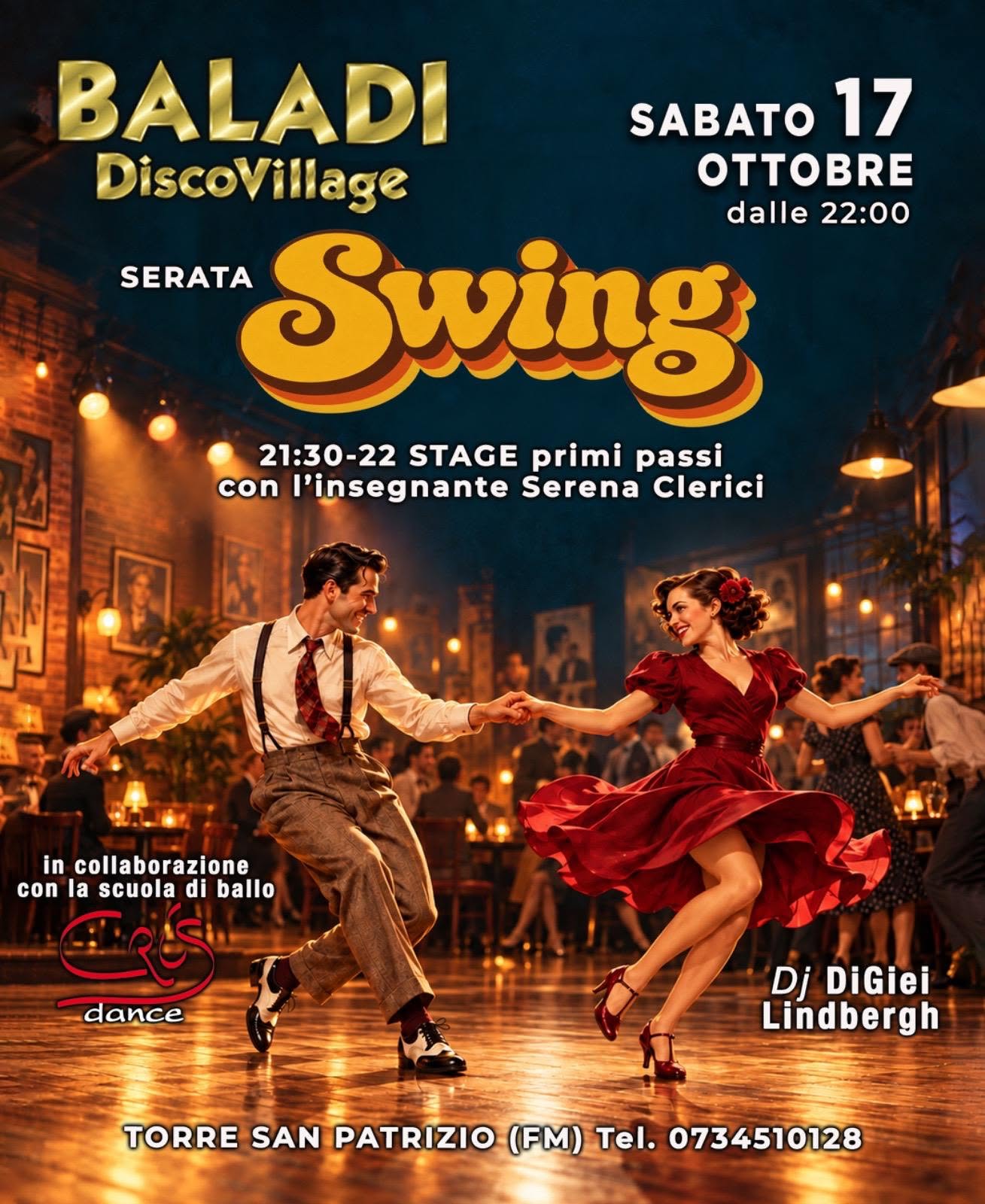 Serata di BALLI SWING al Baladi, Torre San Patrizio (FM) — SAT 17 OCT