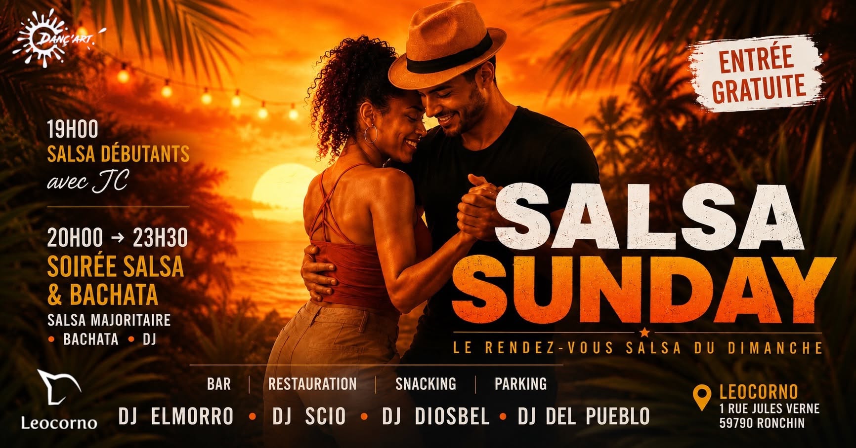 SALSA SUNDAY | Cours & Soirée Salsa & Bachata | GRATUITE — SUN 18 OCT