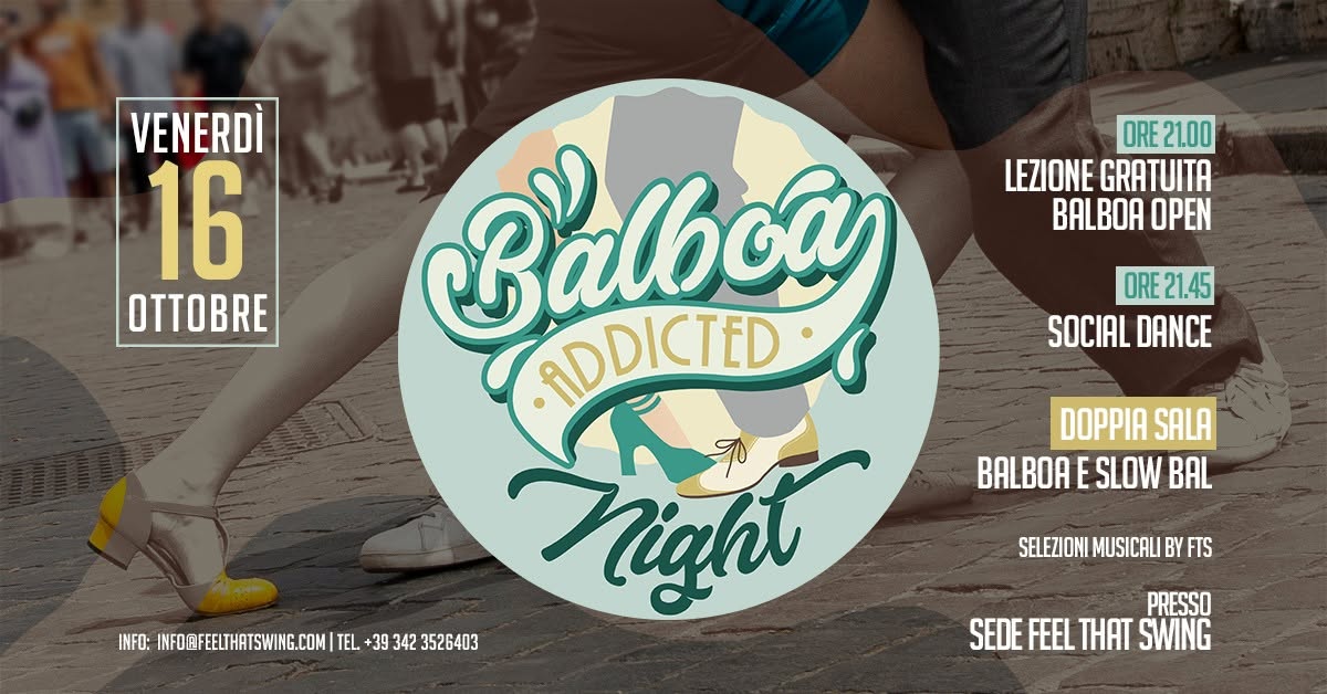 BALBOA ADDICTED NIGHT — FRI 16 OCT