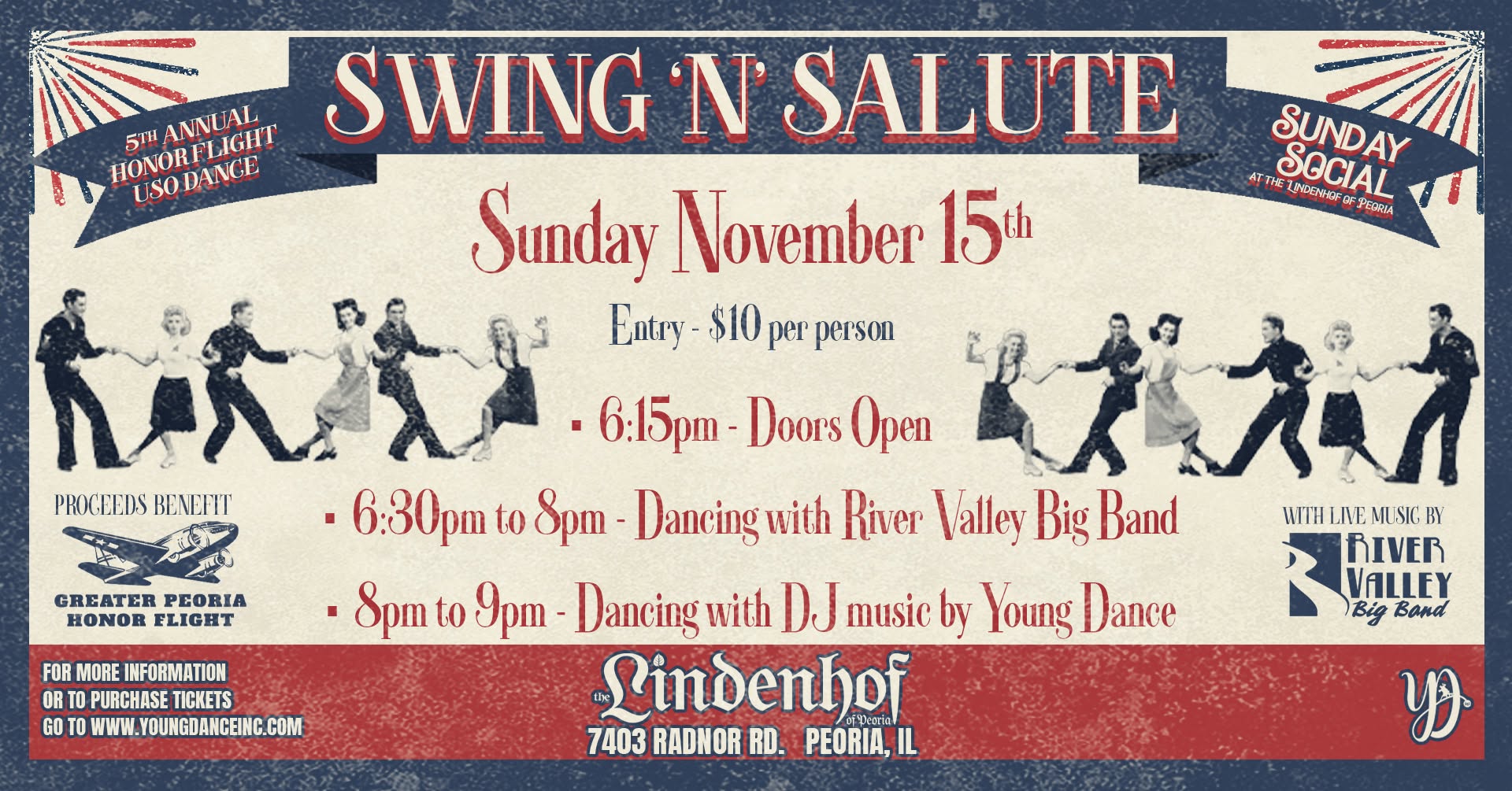 5th anniversity USO Dance with River Valley Big Band. "New Time" — MON 16 NOV