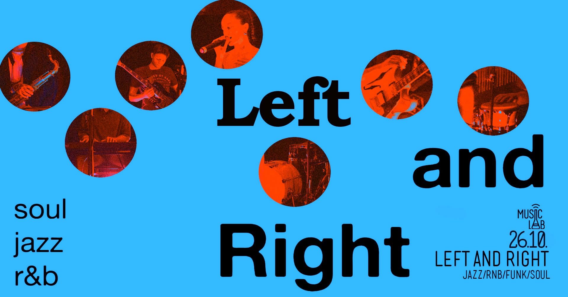 Lab Jam Session #420: groove&funk with Left and Right — MON 26 OCT