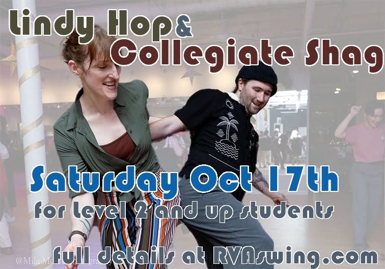 Lindy Hop & Collegiate Shag Workshops for Intermediate Dancers β SAT 17 OCT