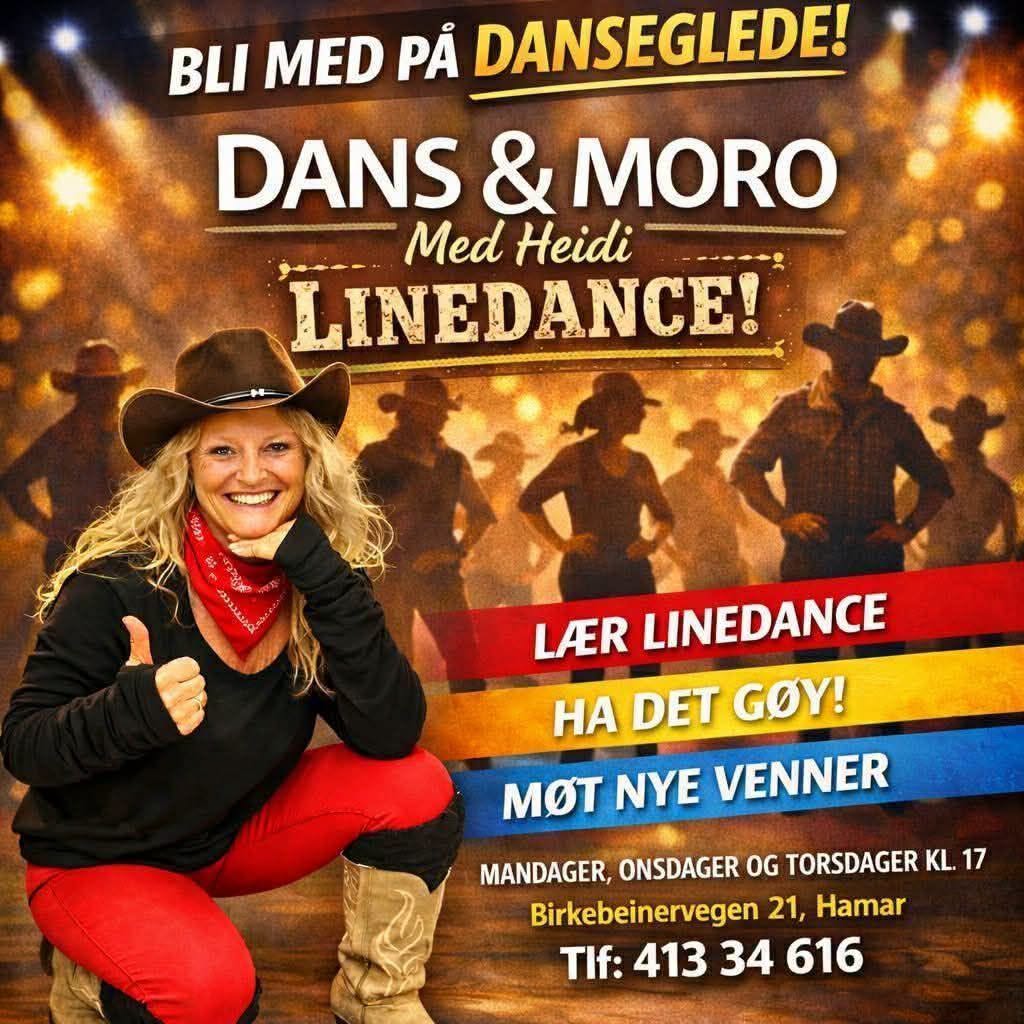 Linedancekurs I Hamar — MON 19 OCT
