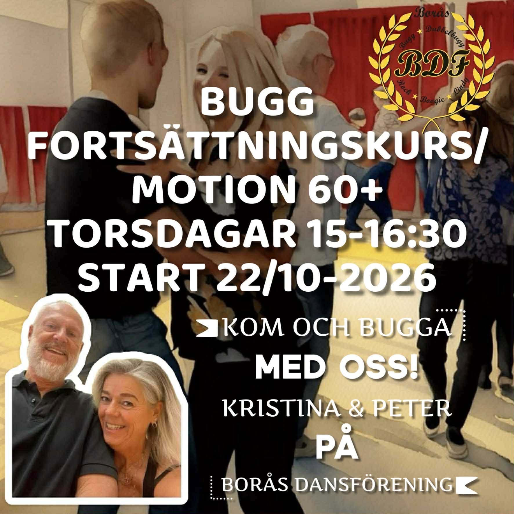 Bugg - Fortsättningskurs/Motion 60+ — THU 22 OCT