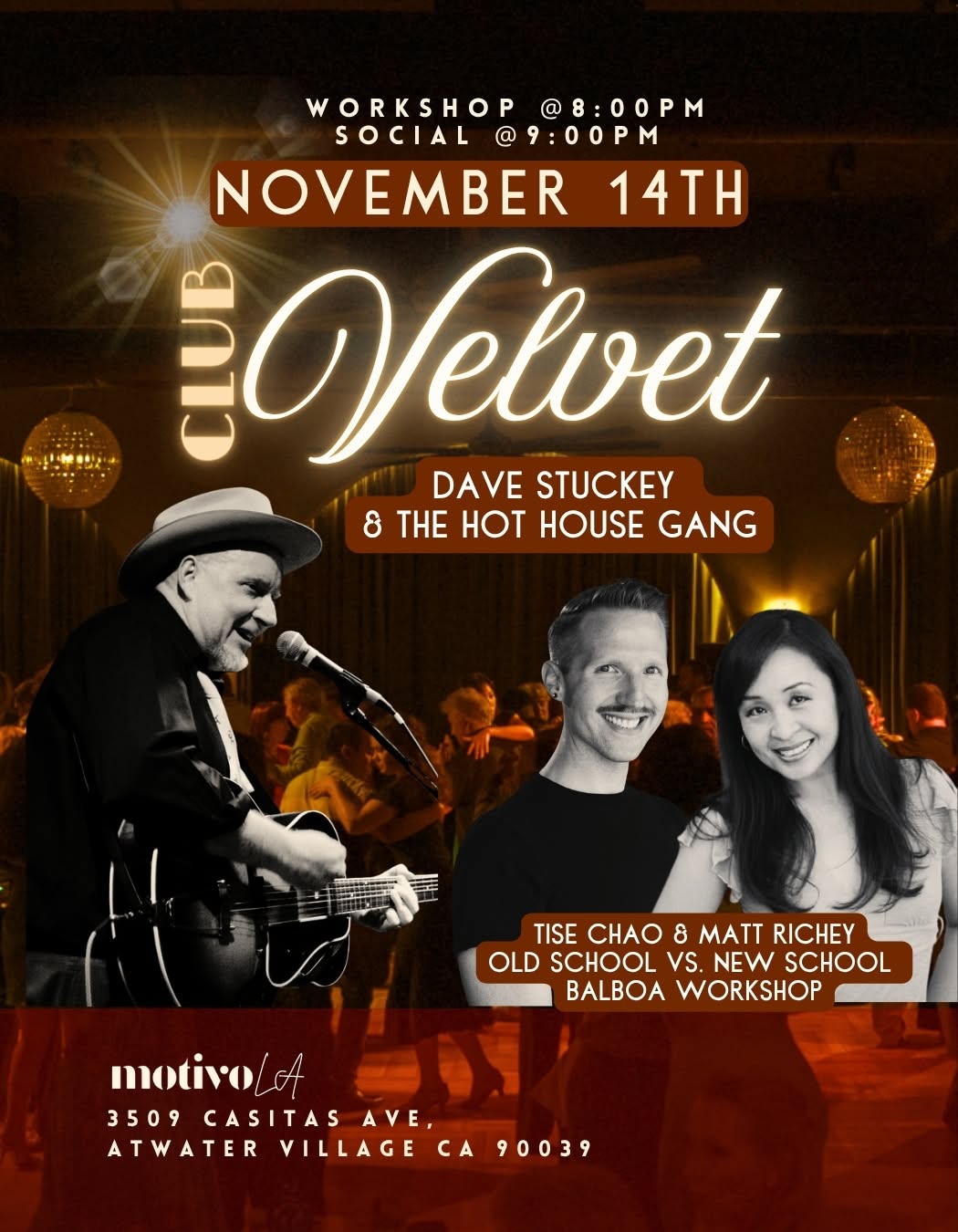Club Velvet: Dave Stuckey & the Hot House Gang — SUN 15 NOV