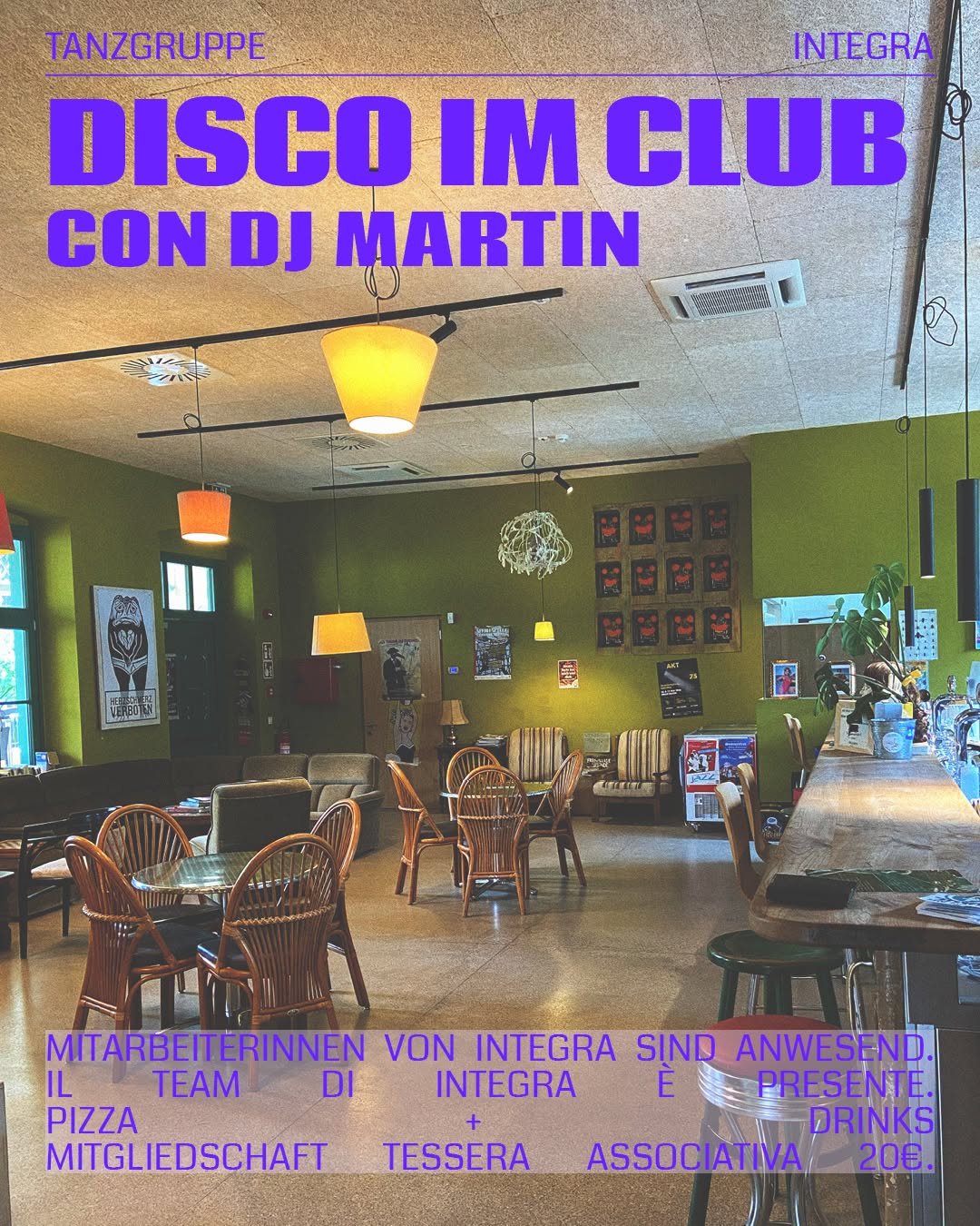 Disco im Club – Tanzgruppe Integra — WED 14 OCT