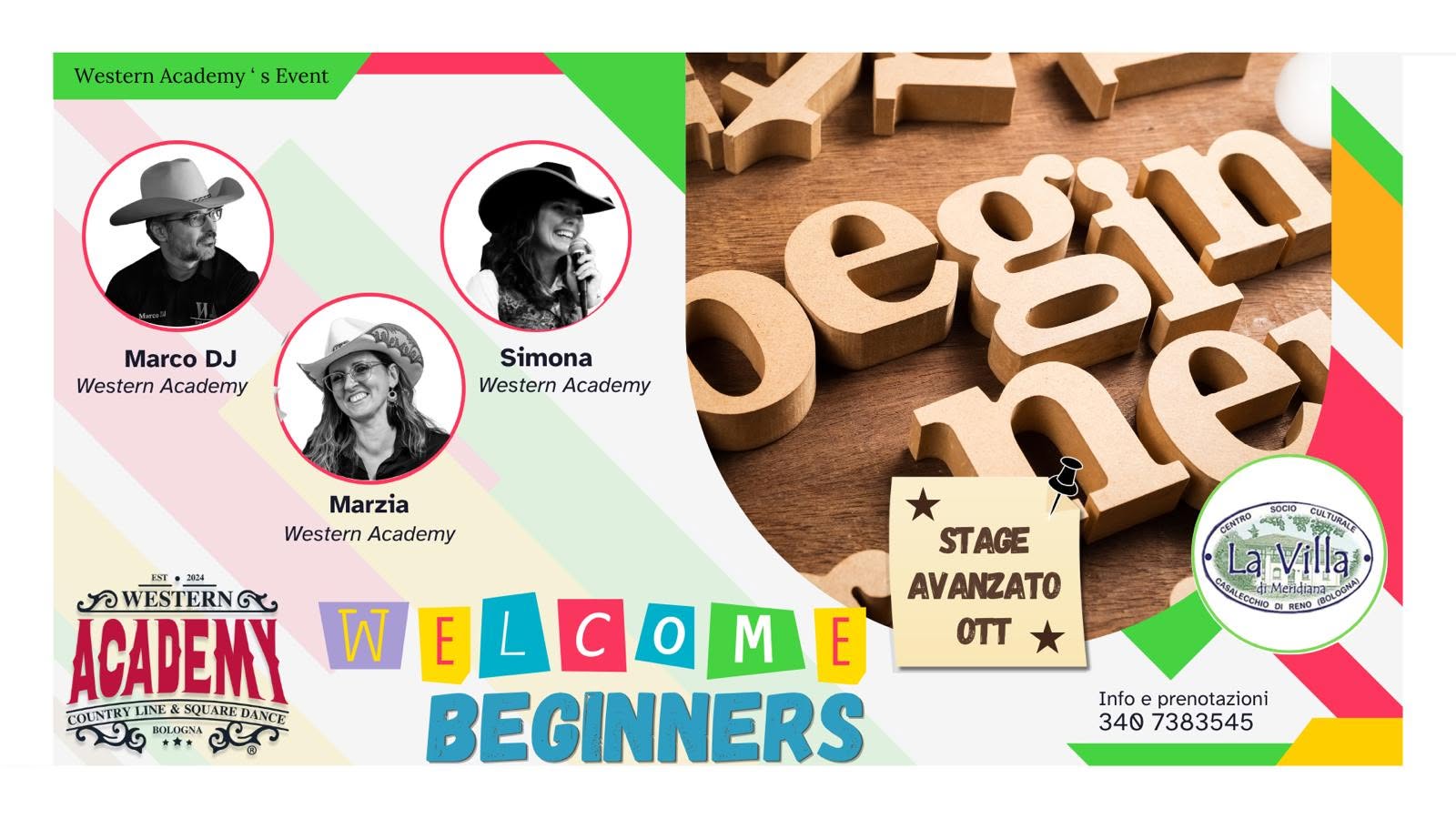Welcome Beginners @Villa La Meridiana di Casalecchio — SUN 25 OCT