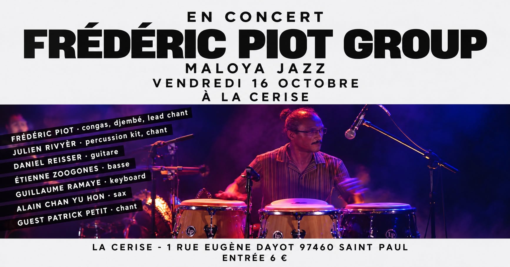 CONCERT MALOYA JAZZ "FREDERIC PIOTRE GROUP" — FRI 16 OCT