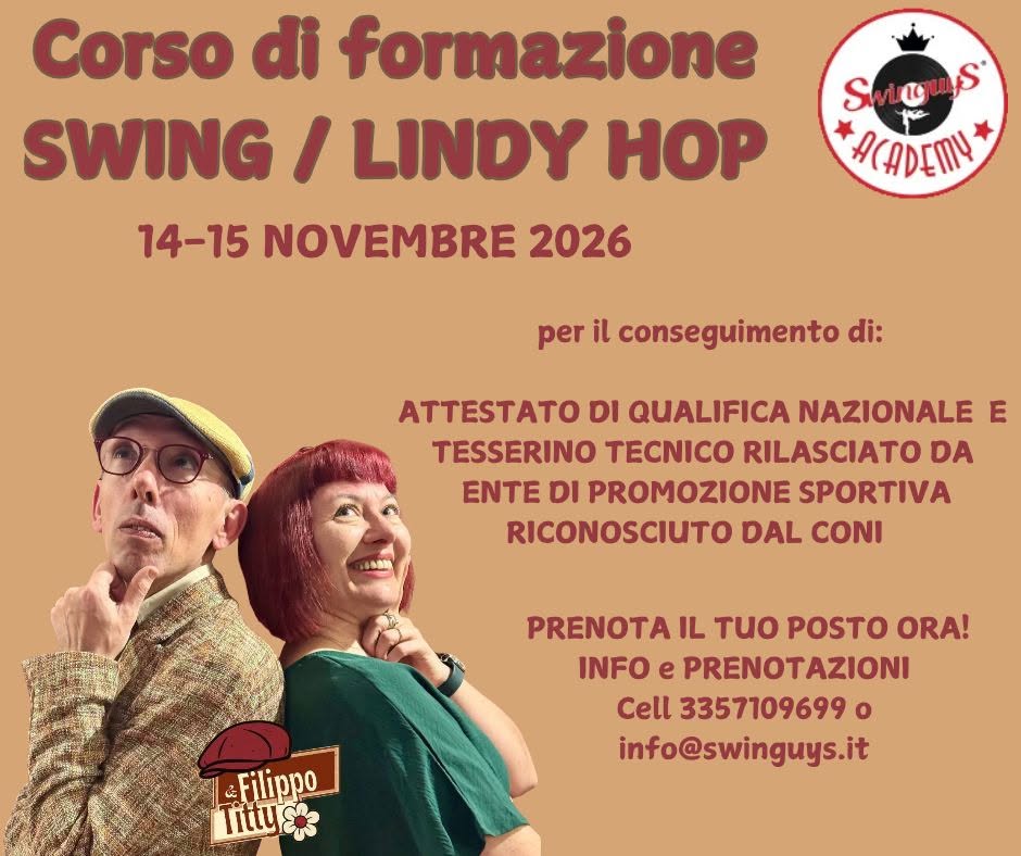 Corso di formazione Swing / Lindy Hop — SAT 14 – SUN 15 NOV