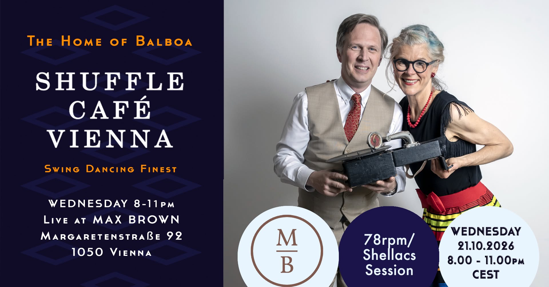 Shuffle Café - Schellacks with Sandra & Axel — WED 21 OCT