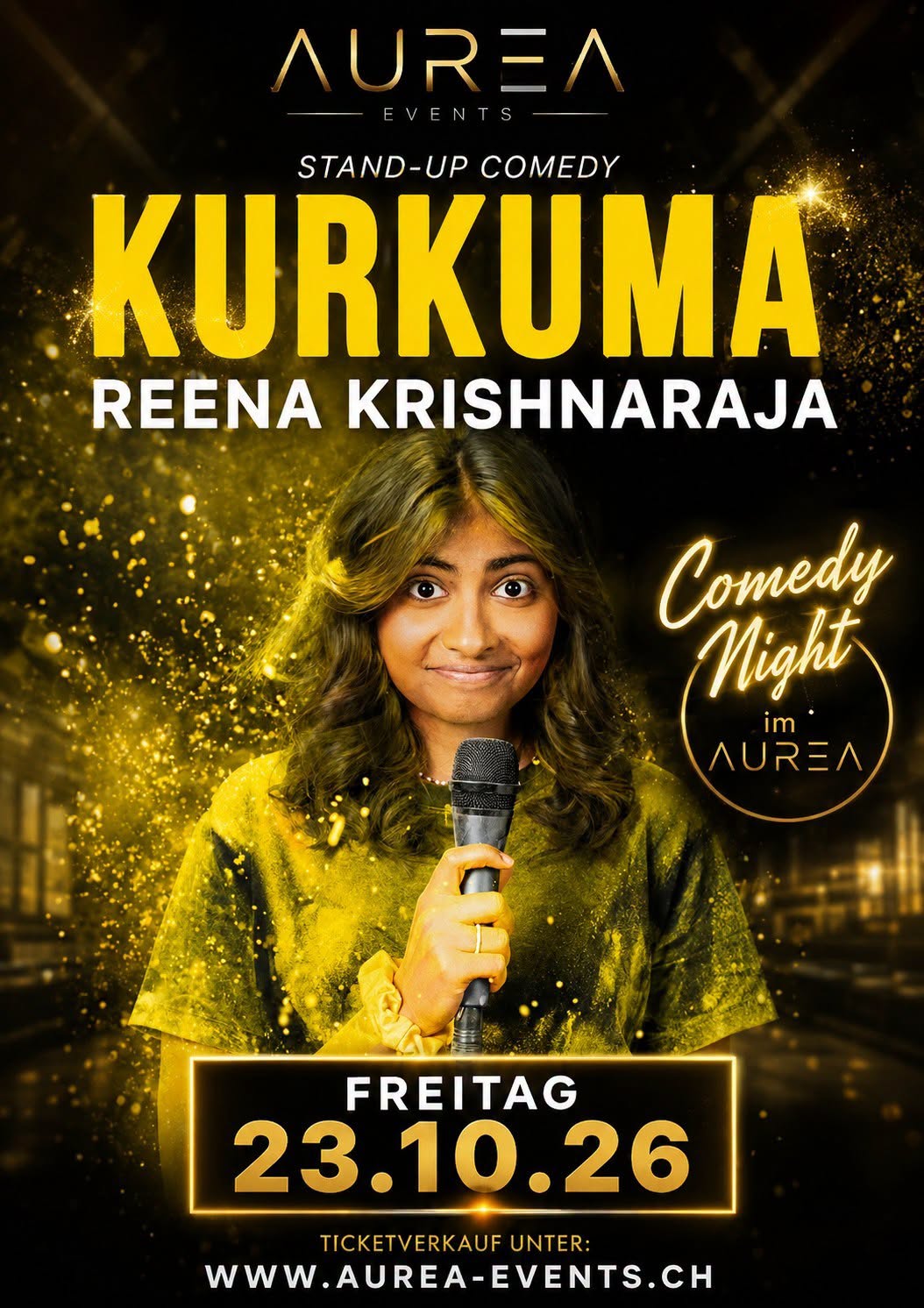 Comedy im AUREA mit Reena Krishnaraja - Kurkuma — FRI 23 OCT