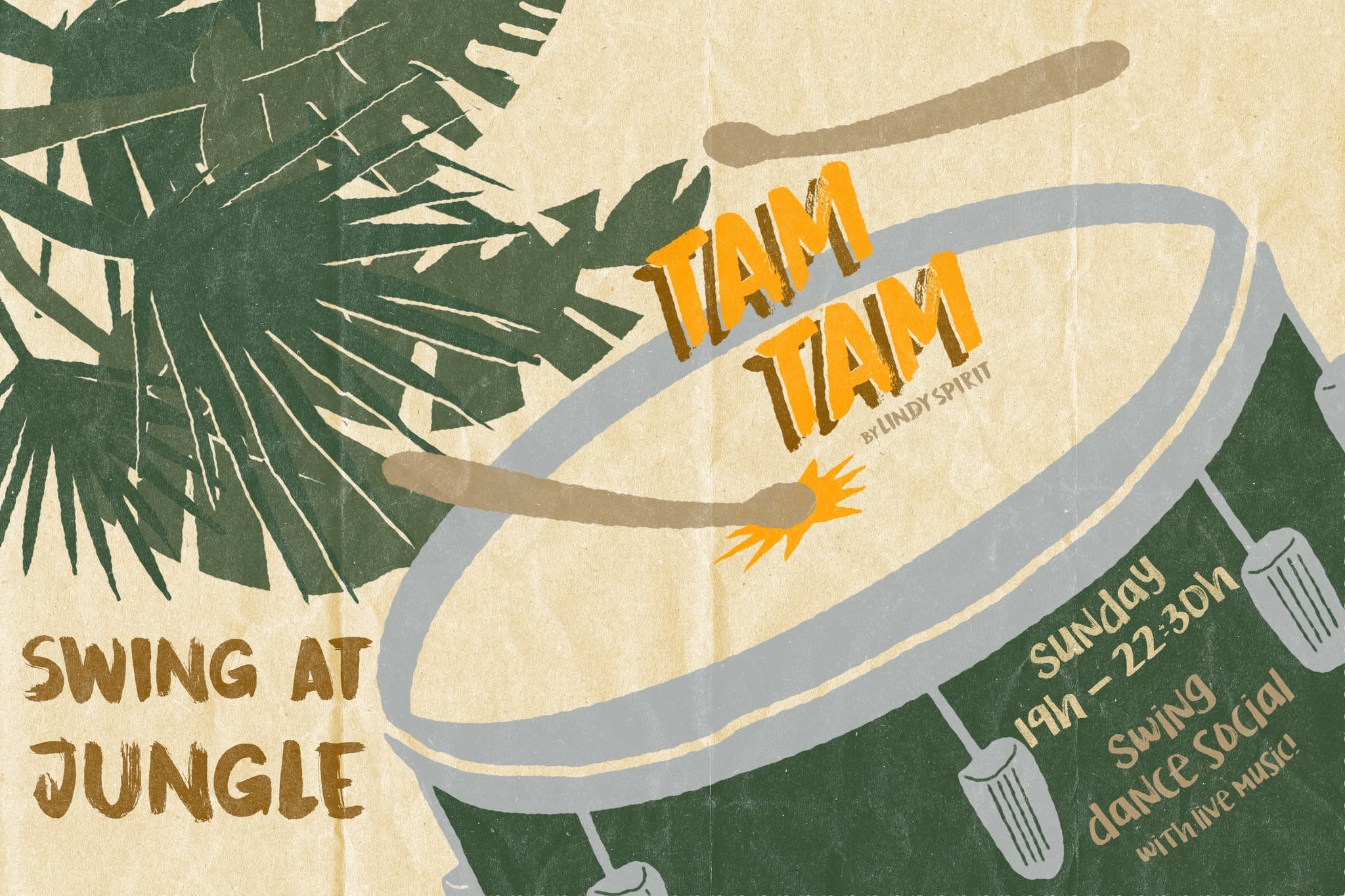Tam Tam Swing at Jungle β’ Lindy Hop Social β SUN 8 NOV