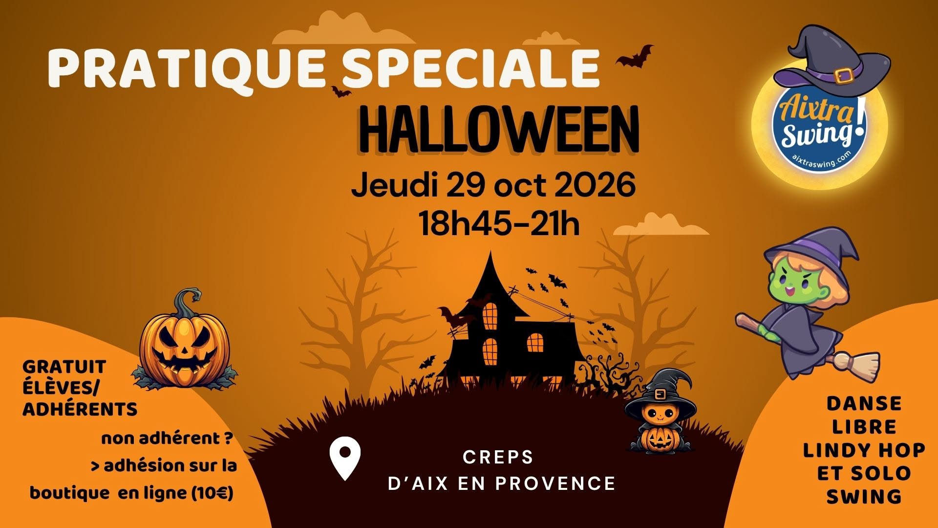 Pratique swing pendant les vacances de la Toussaint — THU 29 OCT