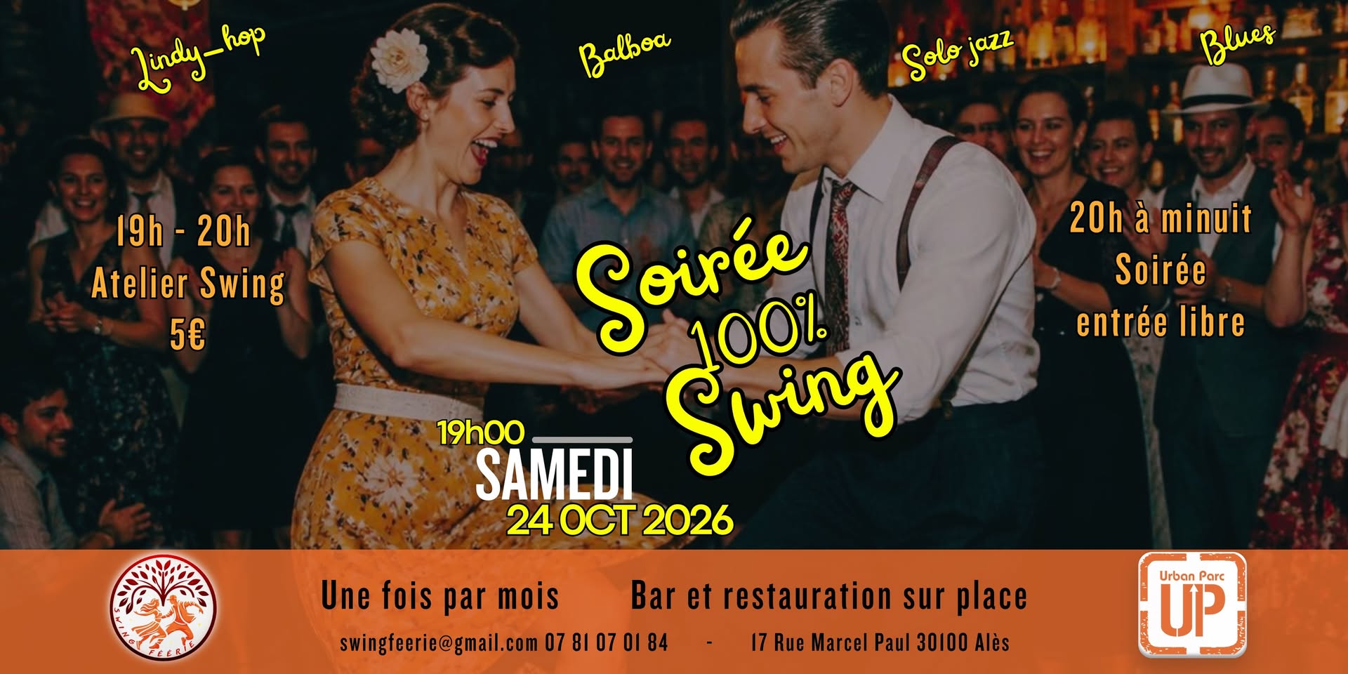 Soirée 100% Swing dances — SAT 24 OCT