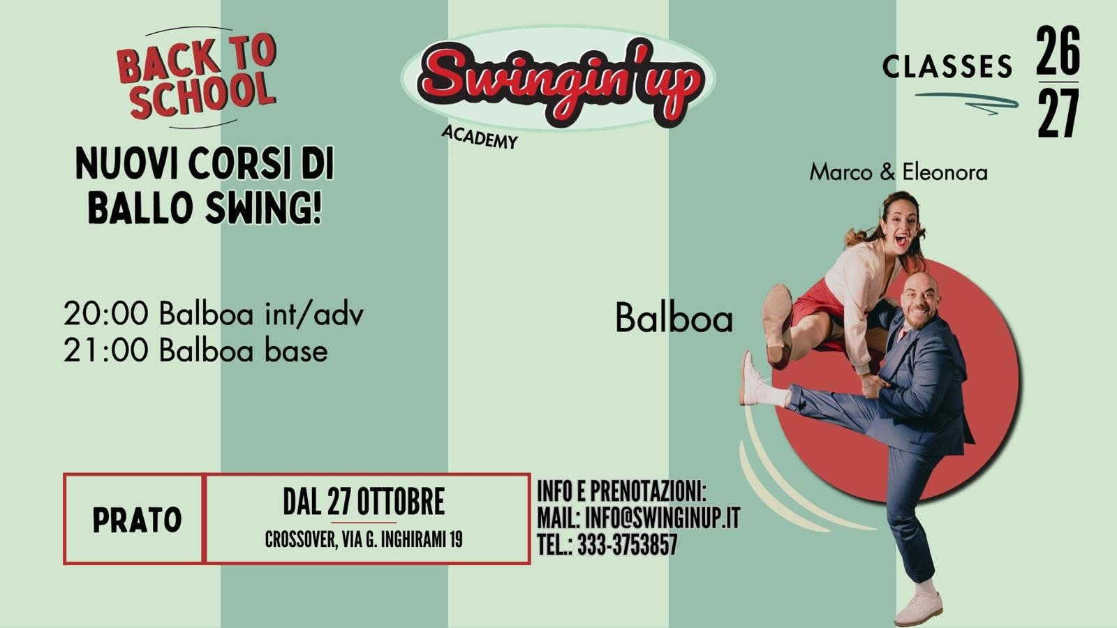 Nuovi corsi Swingin'up 2026/2027_BALBOA [PRATO] — TUE 27 OCT