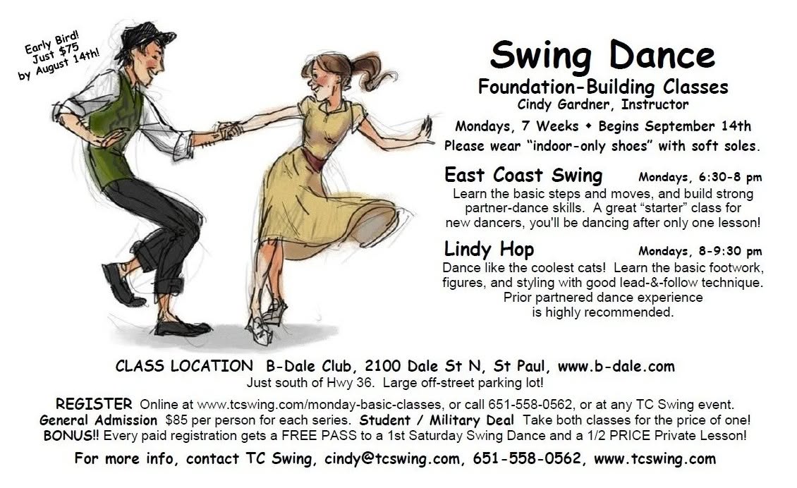 Foundations Building Classes with Cindy Gardner of TC Swing! — MON 19 – TUE 20 OCT