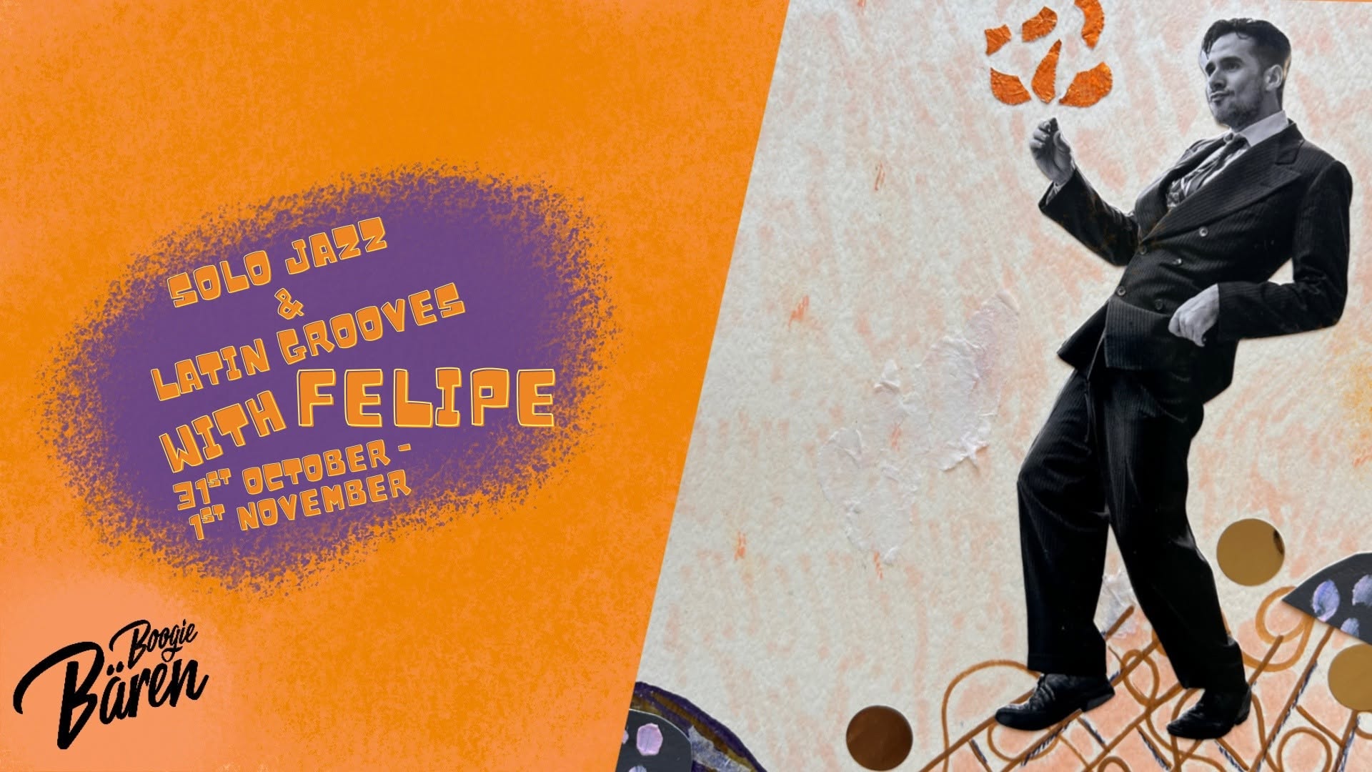 Solo Jazz & Latin Grooves Workshop with Felipe — SAT 31 OCT – SUN 1 NOV