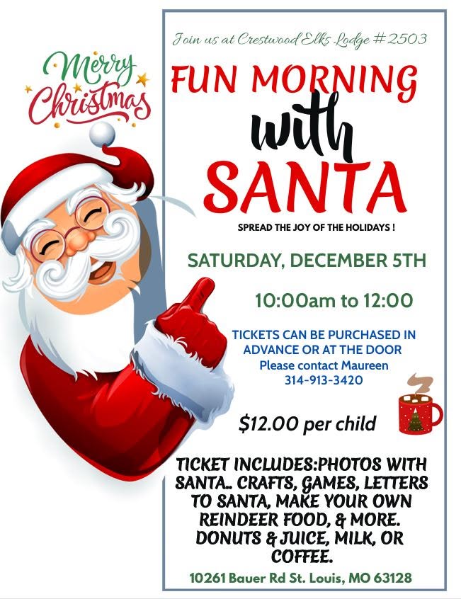 Fun Morning With Santa — SAT 5 DEC