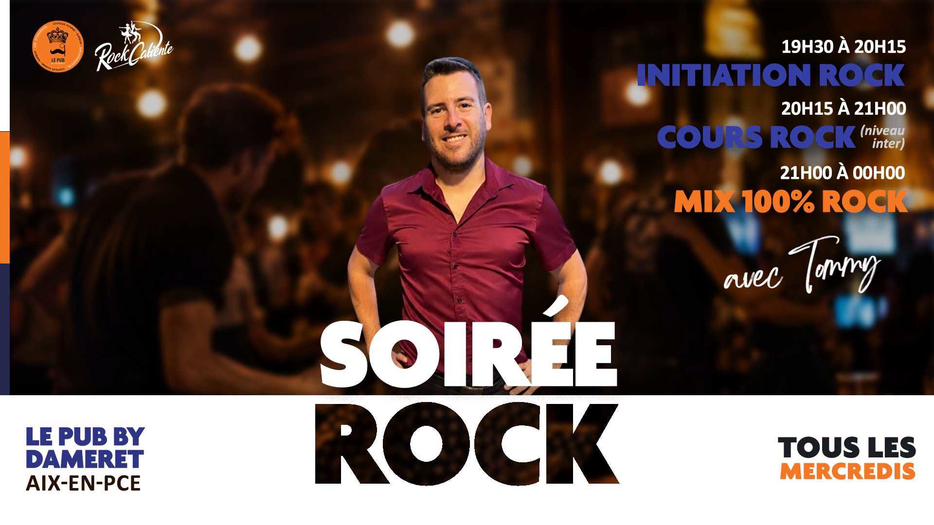 Soirée Rock au bar Le Pub by Dameret — WED 21 OCT