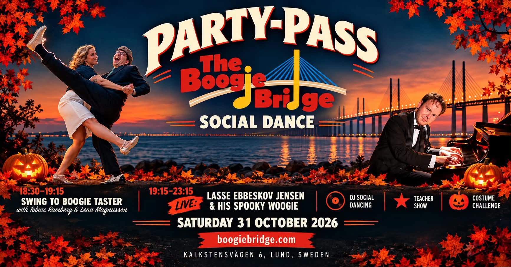 THE BOOGIE BRIDGE – Halloween Swing Party & Live Music! — SAT 31 OCT