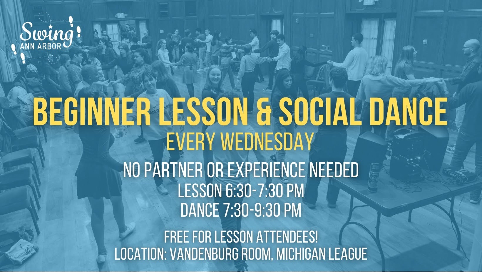 Weekly Beginner Lesson and Social Dance — WED 21 – THU 22 OCT