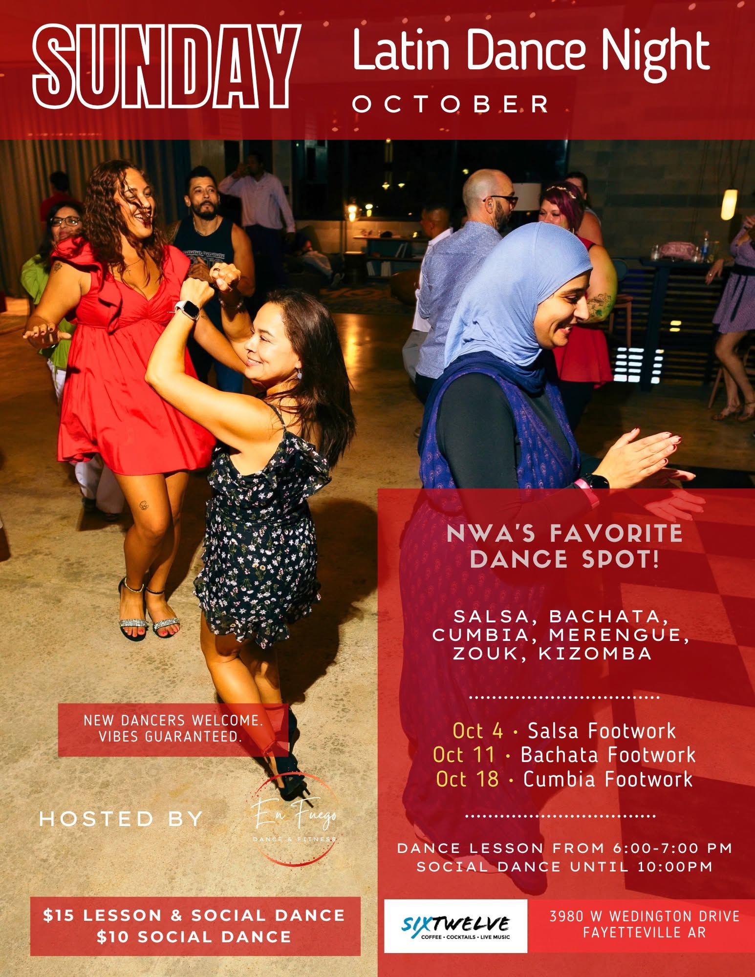 En Fuego Latin Dance Night! — SUN 18 – MON 19 OCT