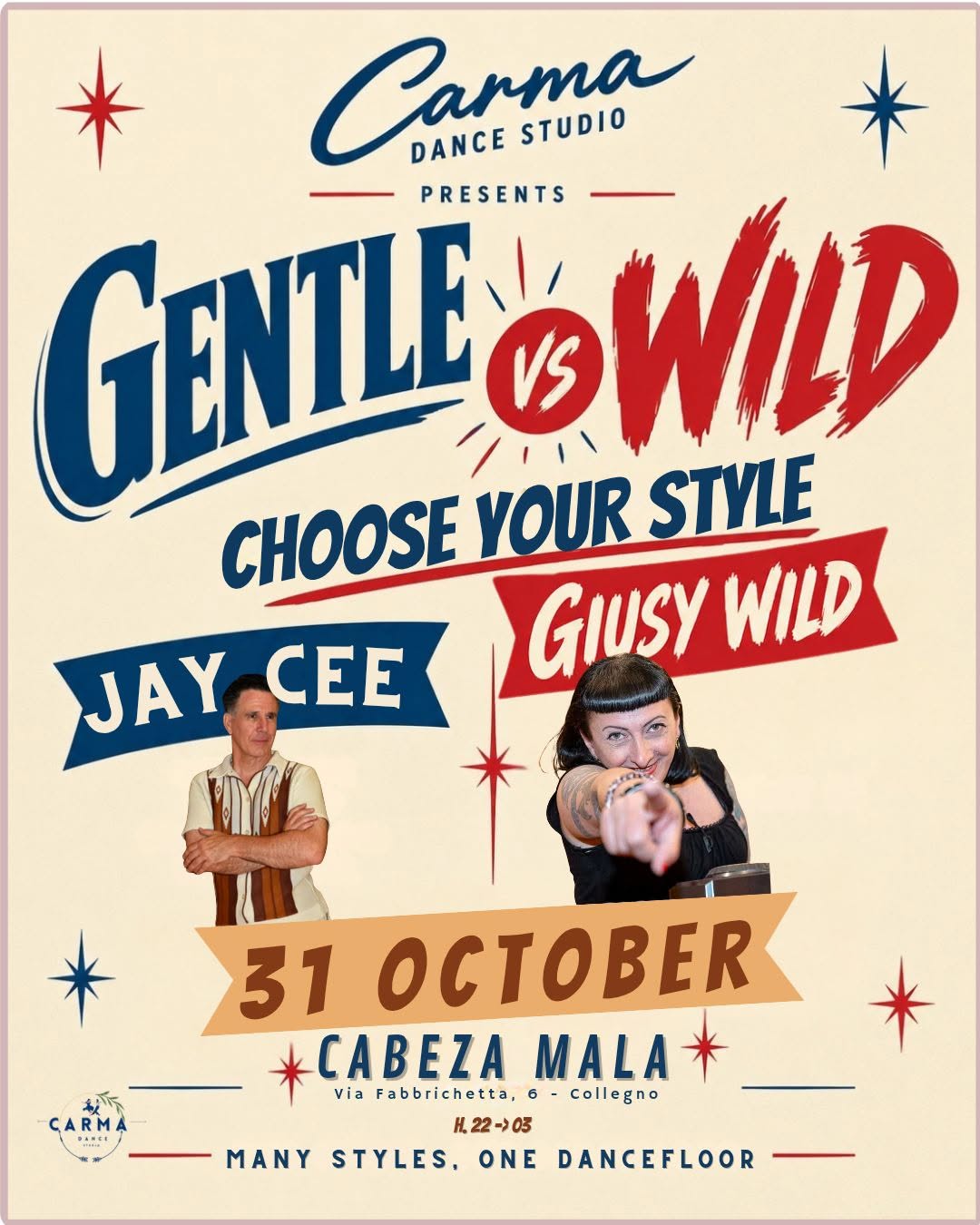 GENTLE VS WILD - JAY CEE & GIUSY WILD  — SAT 31 OCT – SUN 1 NOV