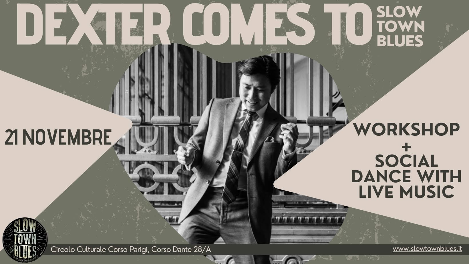Blues Dance Workshop con Dexter Santos — SAT 21 NOV