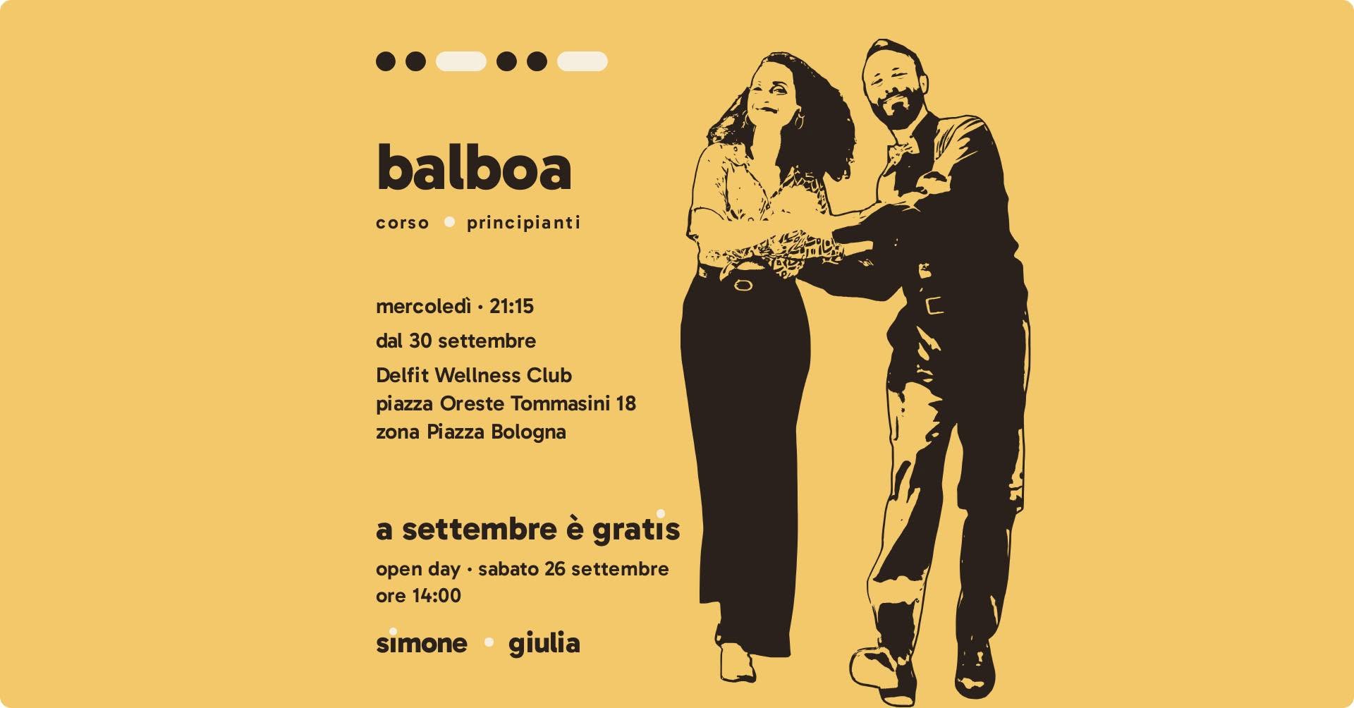 Swing Balboa - Corso Principianti - Piazza Bologna — WED 21 OCT