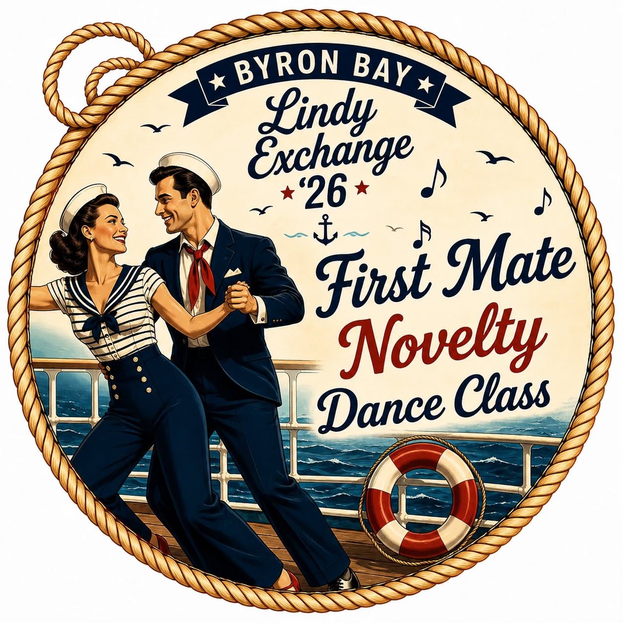 ⚓ FIRST MATE NOVELTY DANCE CLASS - Byron Bay Lindy Exchange 2026 — FRI 16 OCT