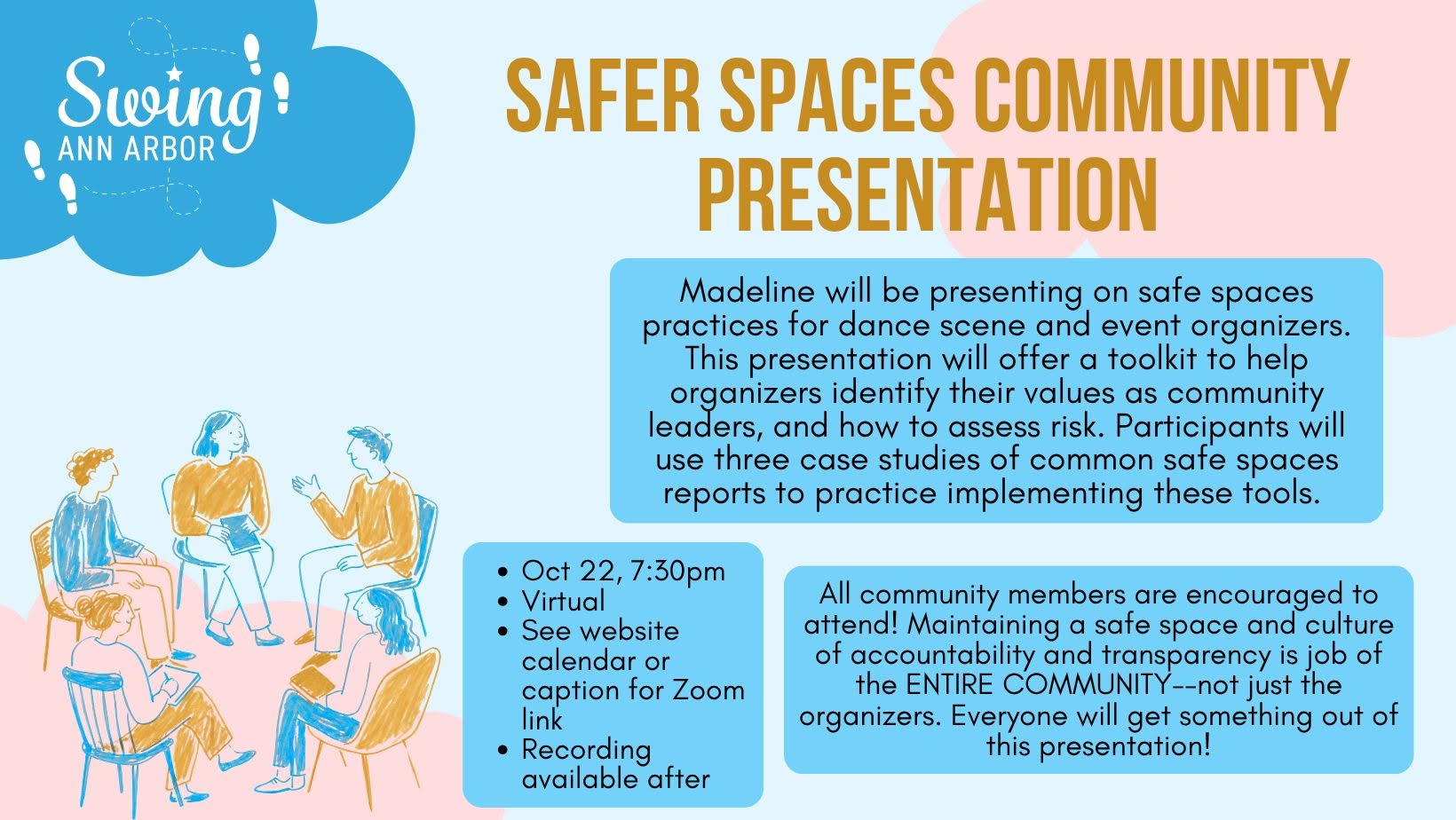 Safer Spaces Community Presentation — THU 22 – FRI 23 OCT