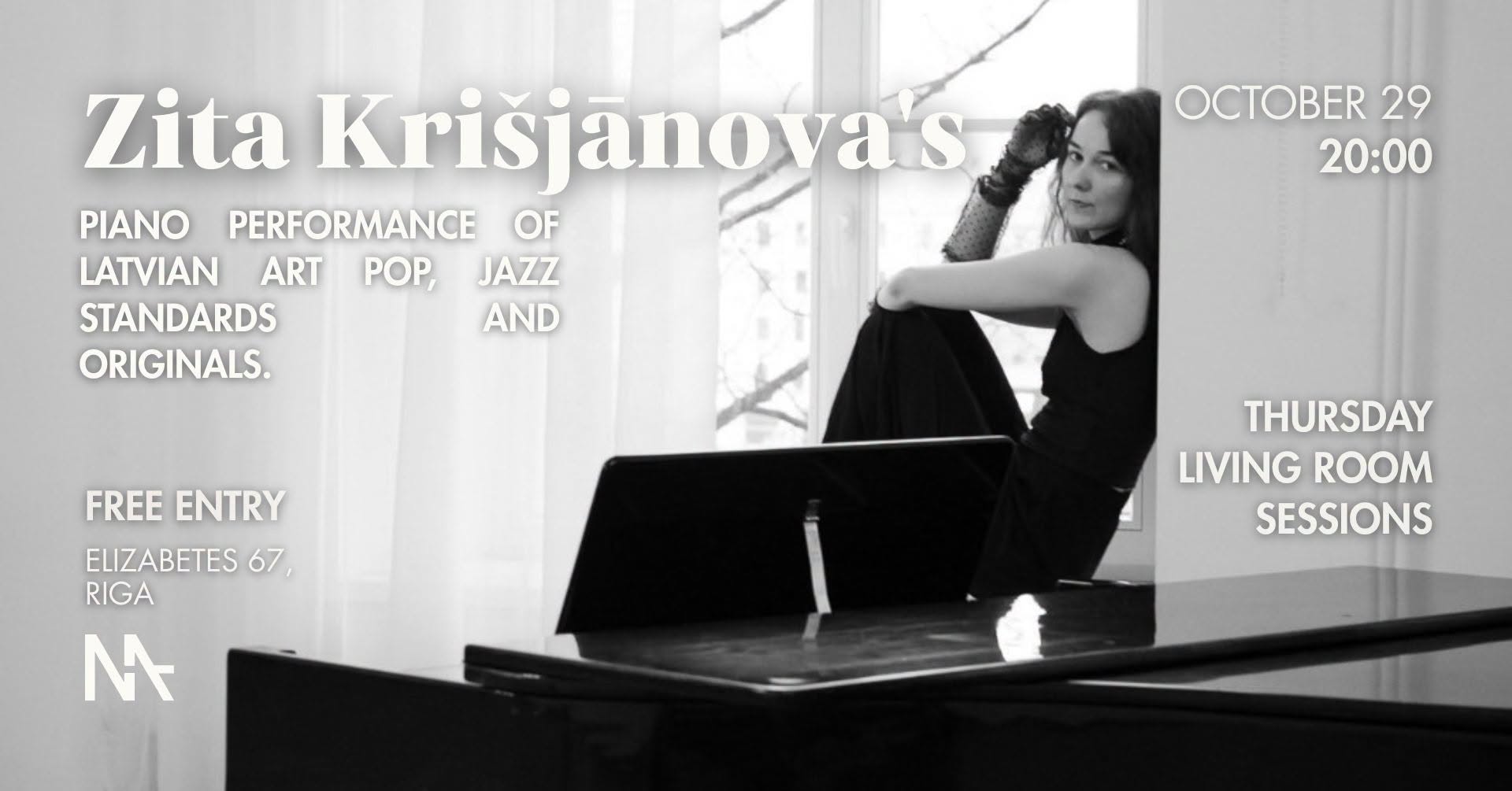 Thurdsay Living Room Sessions | Zita Krišjānova Vocal & Piano Performance — THU 29 OCT