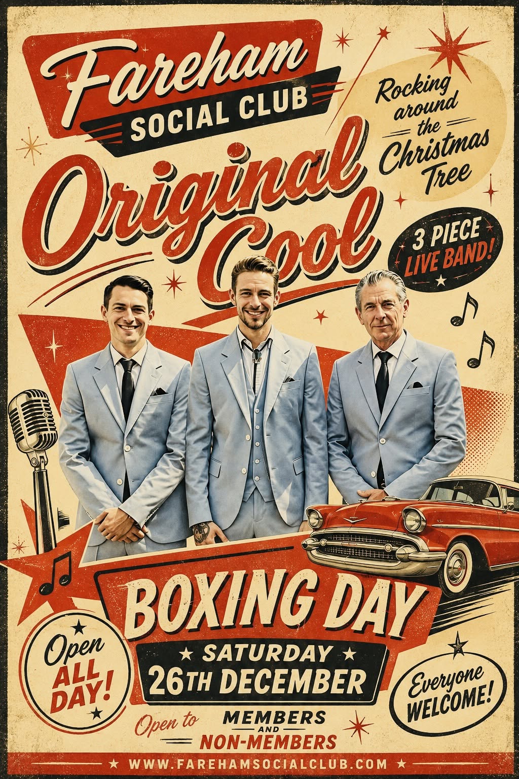 Original Cool - Boxing Day at Fareham Social Club — SAT 26 DEC