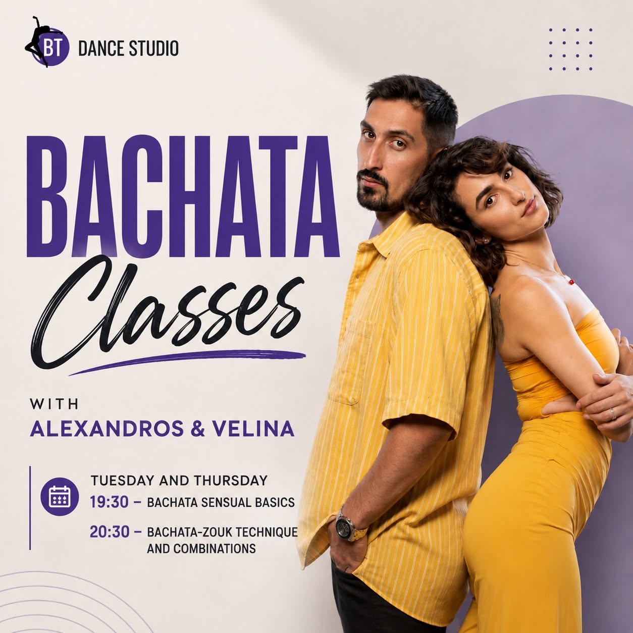 Regular Bachata Classes with Alex & Veli — THU 22 OCT