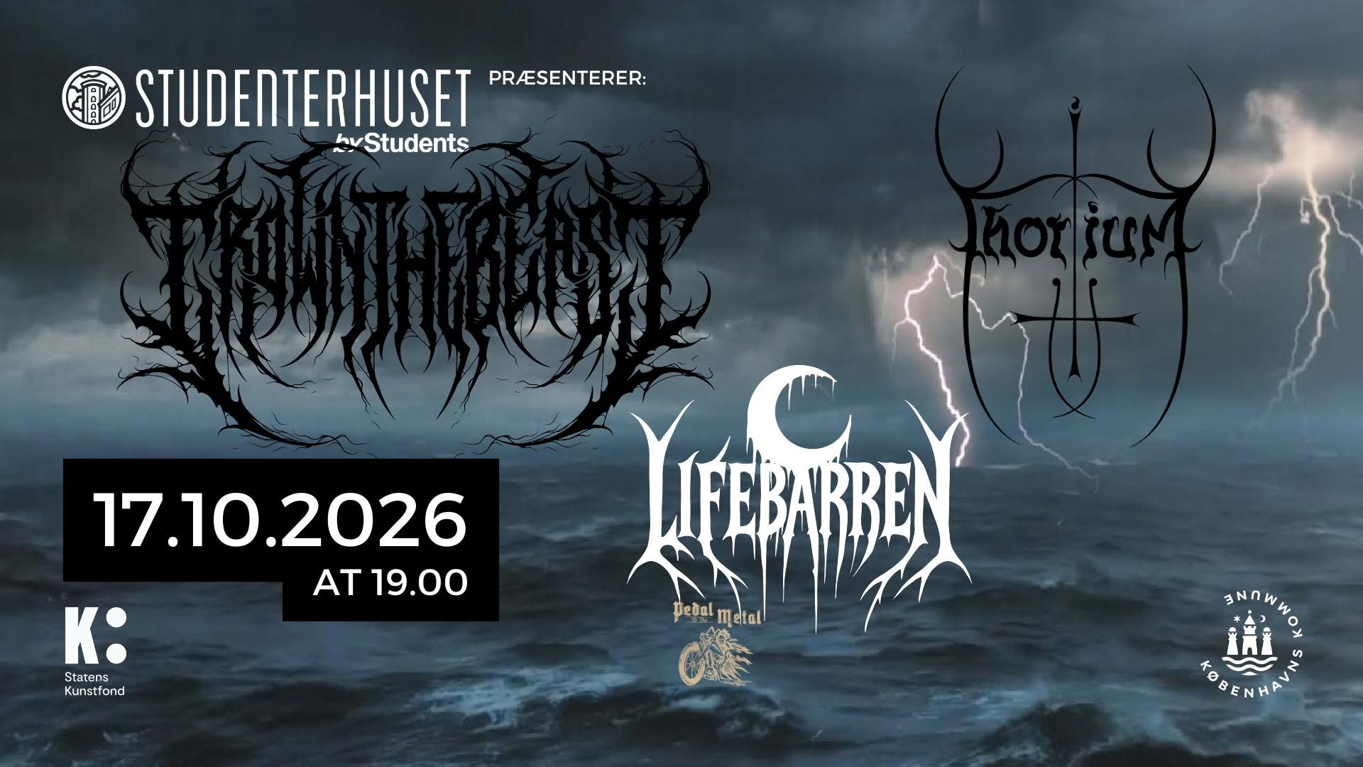 PEDAL TO THE METAL PRESENTS: CROWN THE BEAST // THORIUM // LIFEBARREN — SAT 17 OCT
