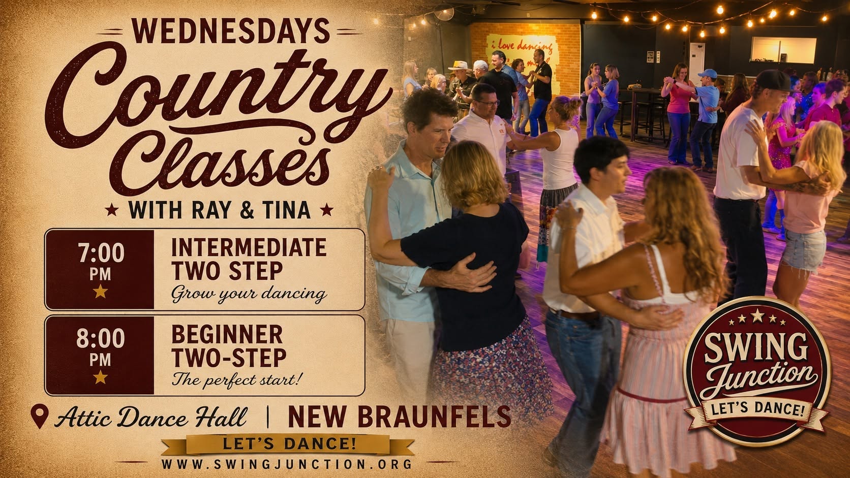 Wednesday Two-Step | Country Dancing for All • New Braunfels — THU 22 OCT