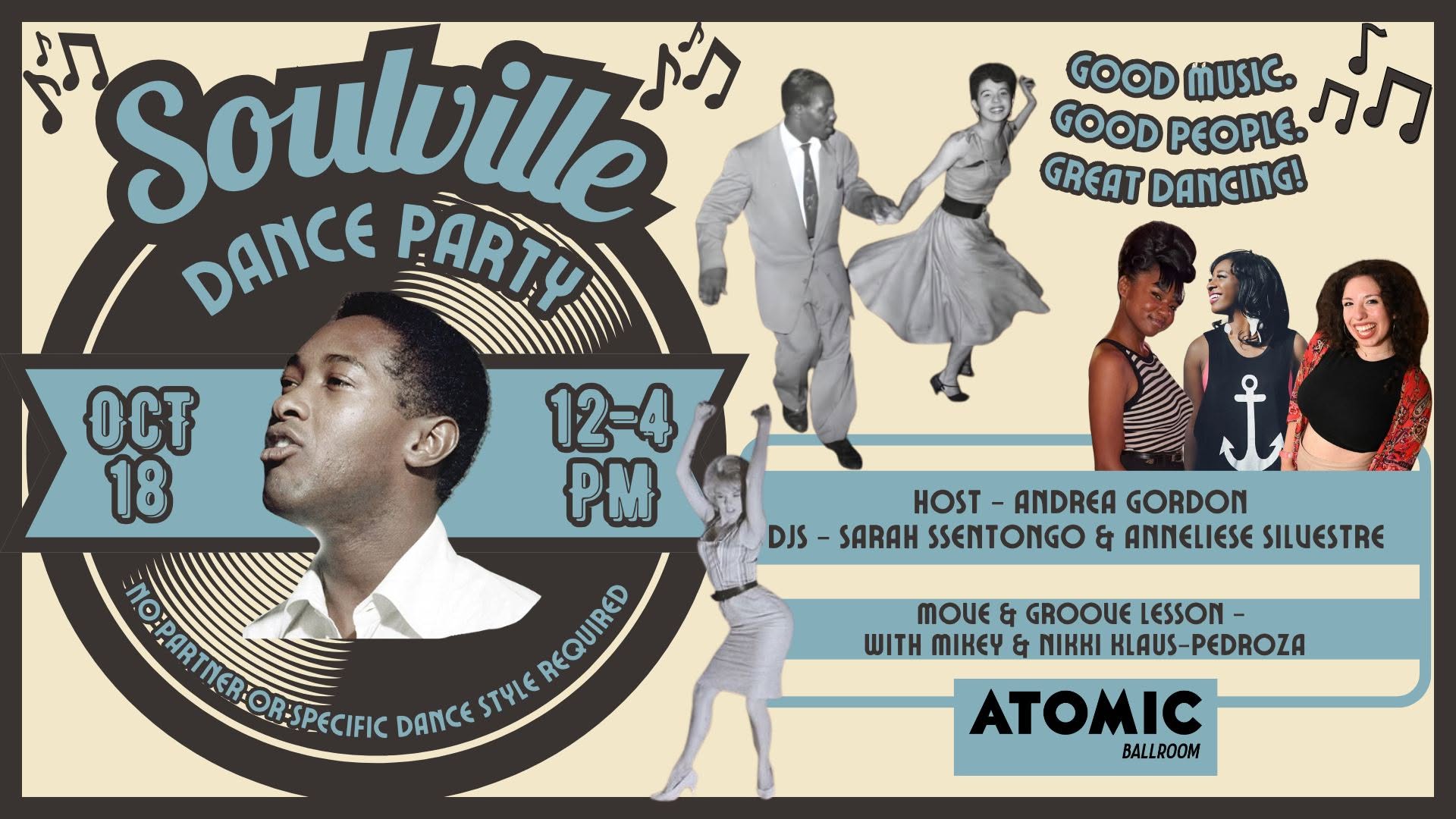 SOULVILLE Dance Party at ATOMIC Ballroom! — SUN 18 OCT