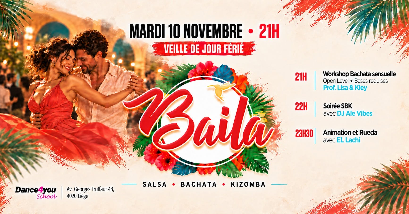 BAILA | Mardi 10 Novembre - 21H | ๐๐๐ข๐ฅ๐ฅ๐ ๐๐ ๐ฃ๐จ๐ฎ๐ซ ๐รฉ๐ซ๐ขรฉ โ TUE 10 โ WED 11 NOV