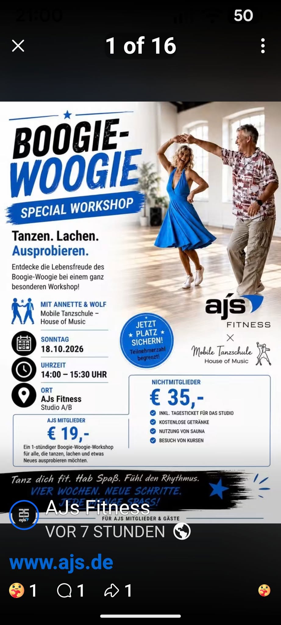 💃Boogie Woogie Schnupperkurs 🕺 — SUN 18 OCT